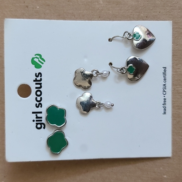 Girl Scouts Jewelry Girl Scout Earrings Trio Set Poshmark